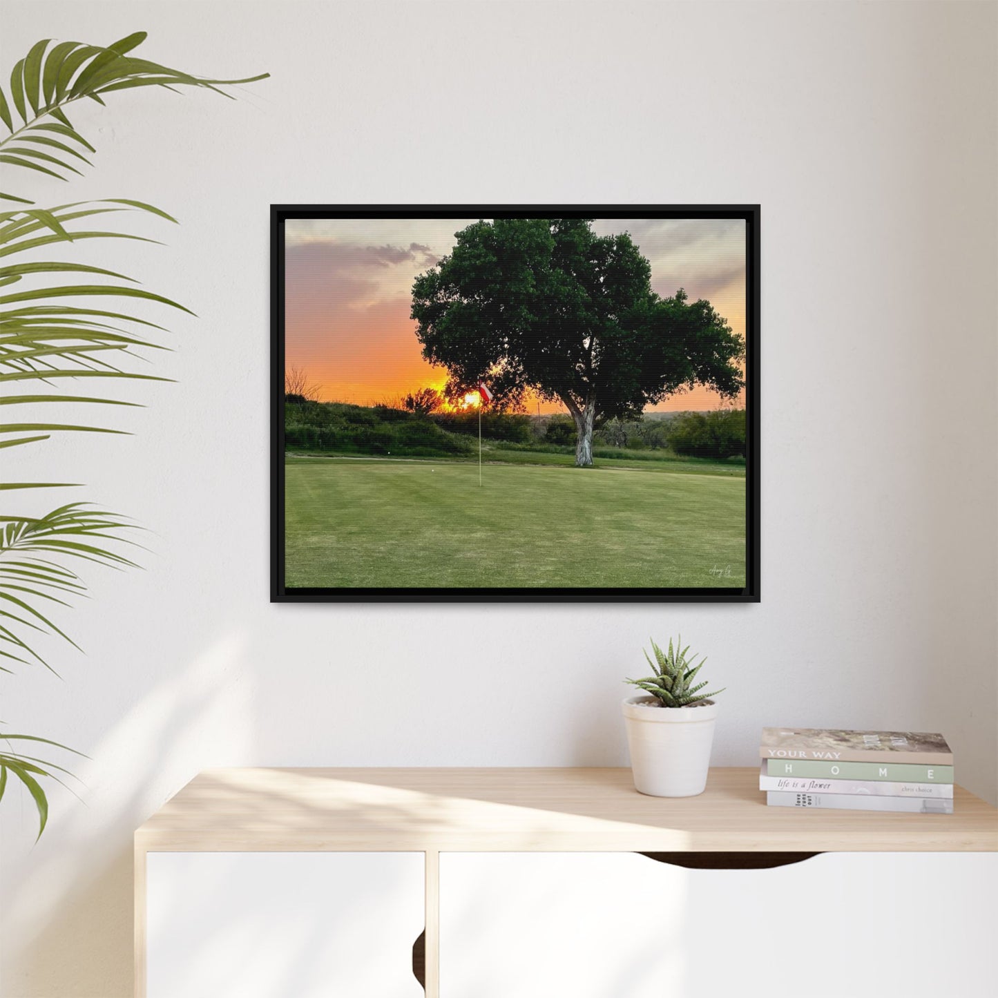 Golf Green sunset, Gallery Canvas Wraps, Horizontal Frame
