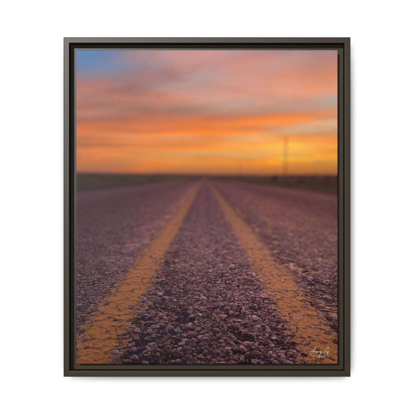 Highways and the Biways Sunset, Gallery Canvas Wraps, Vertical Frame