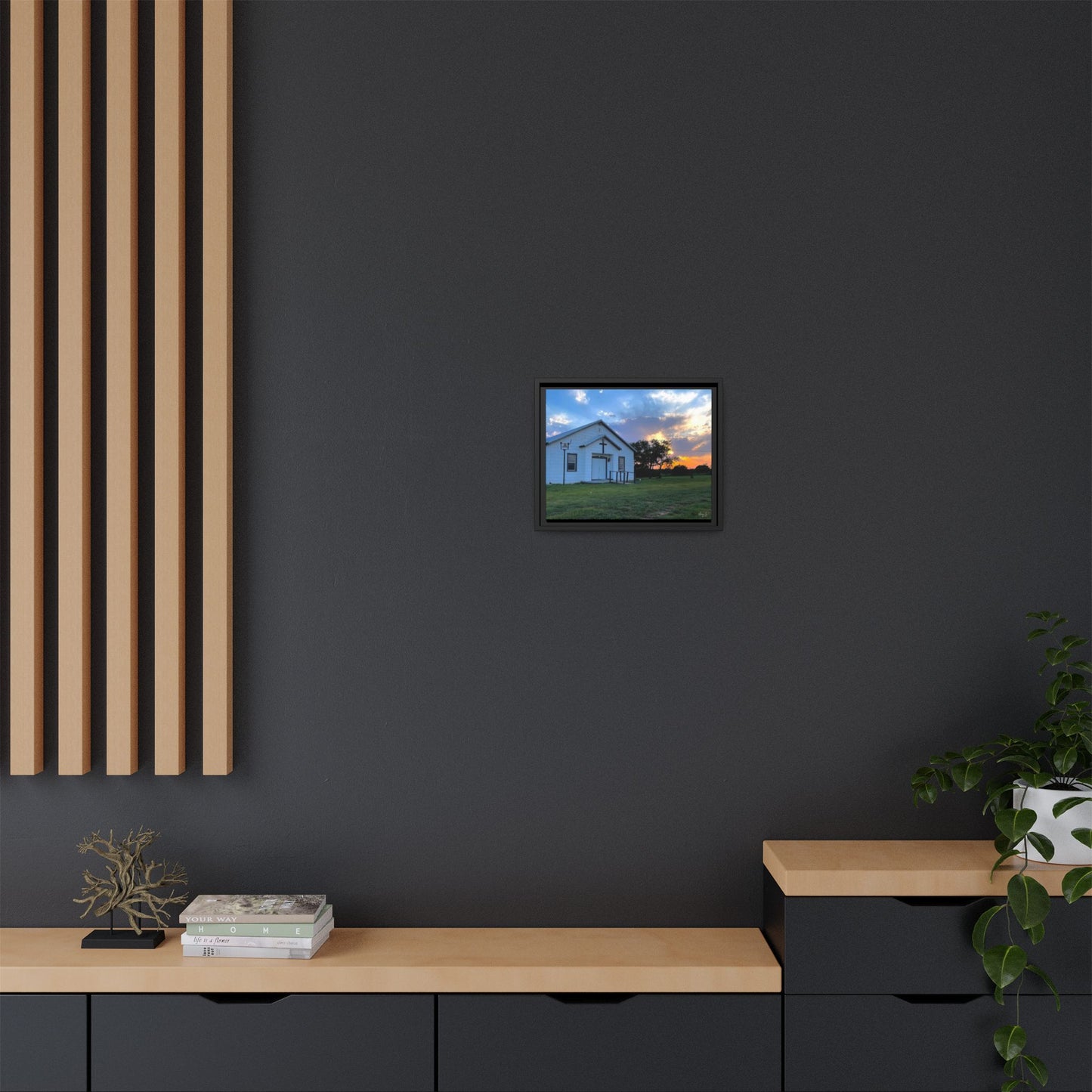 Chapel Sunset, Gallery Canvas Wraps, Horizontal Frame