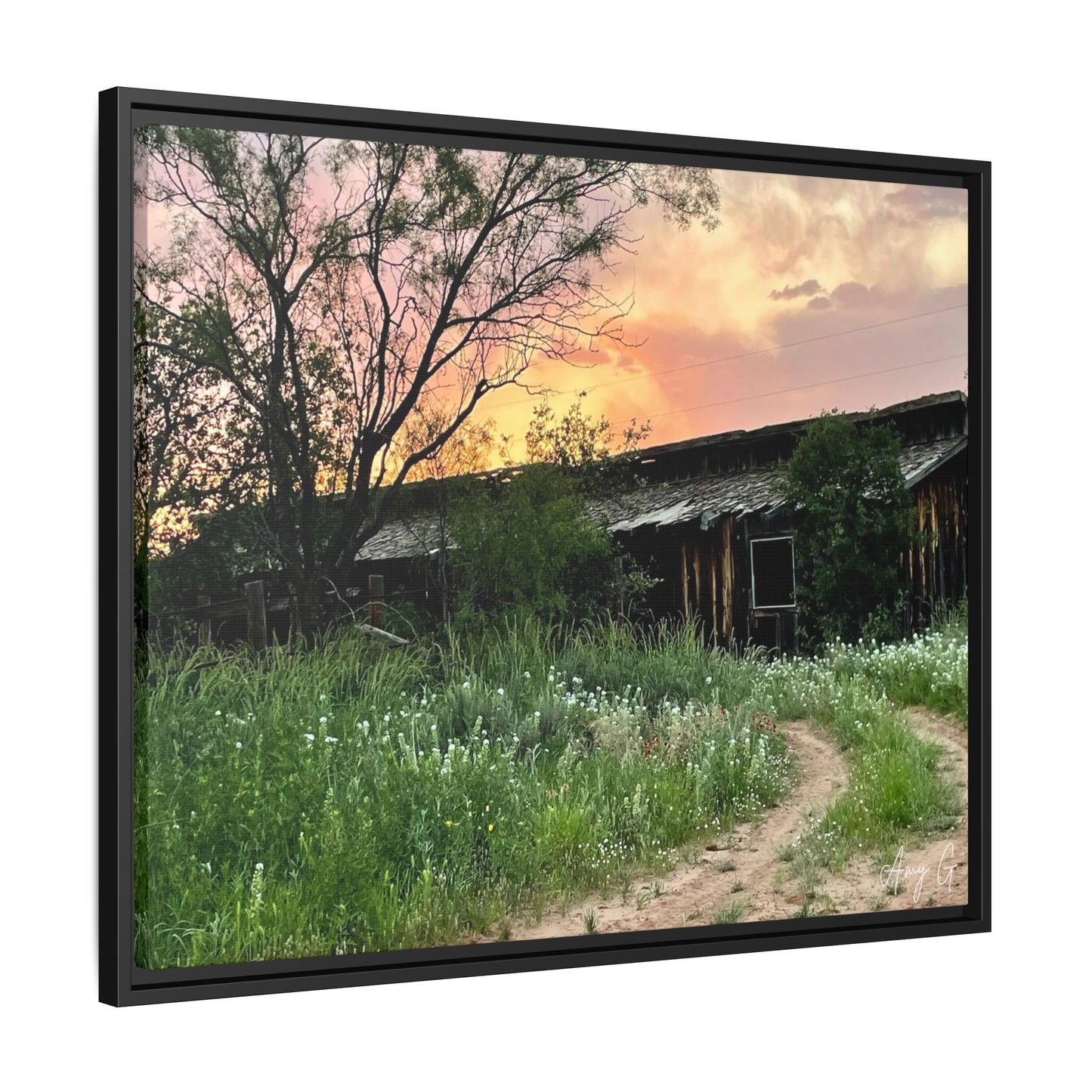 Stable, Matte Canvas, Black Frame