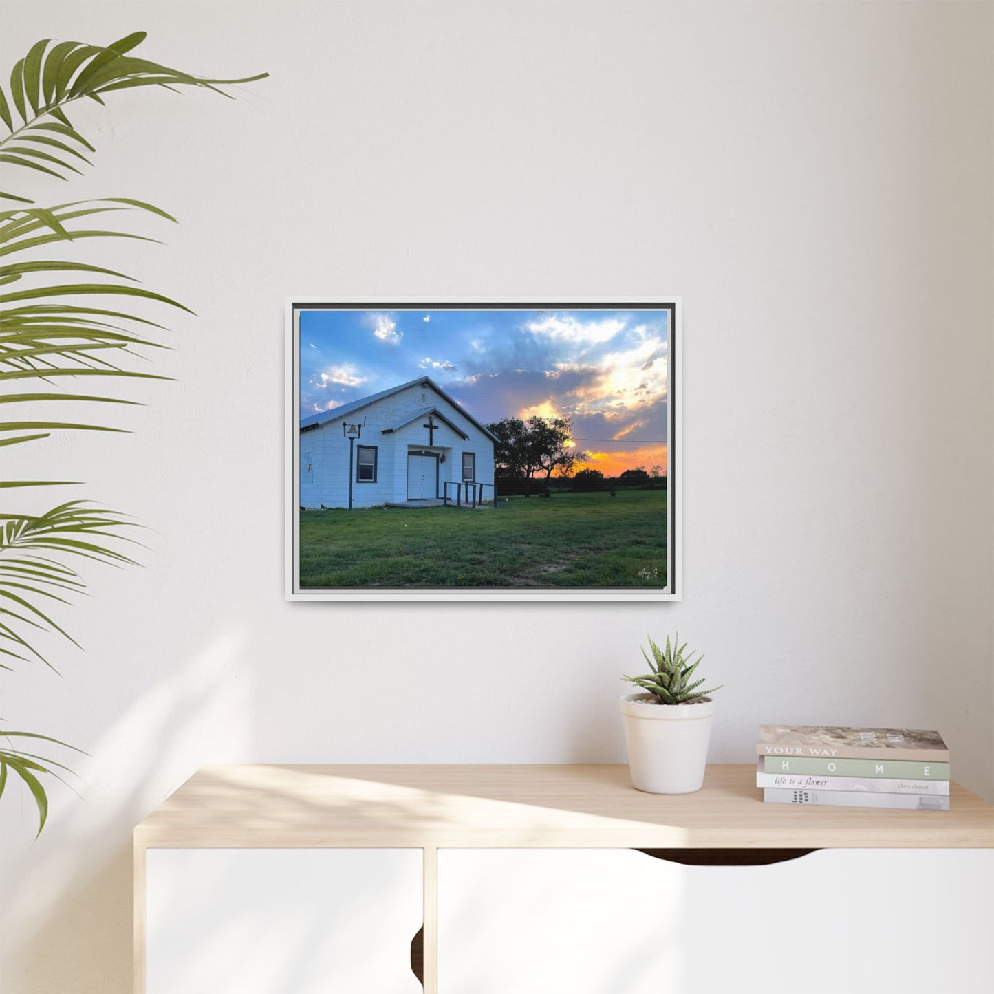 Chapel Sunset, Gallery Canvas Wraps, Horizontal Frame